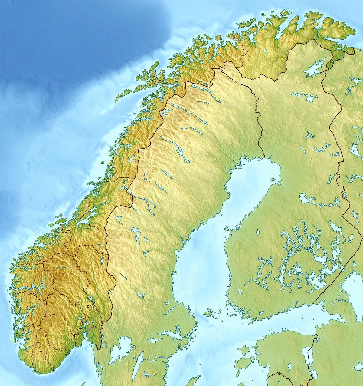 ノルウェー地形図 ノルウェー Topoマップ 北欧のヨーロッパ