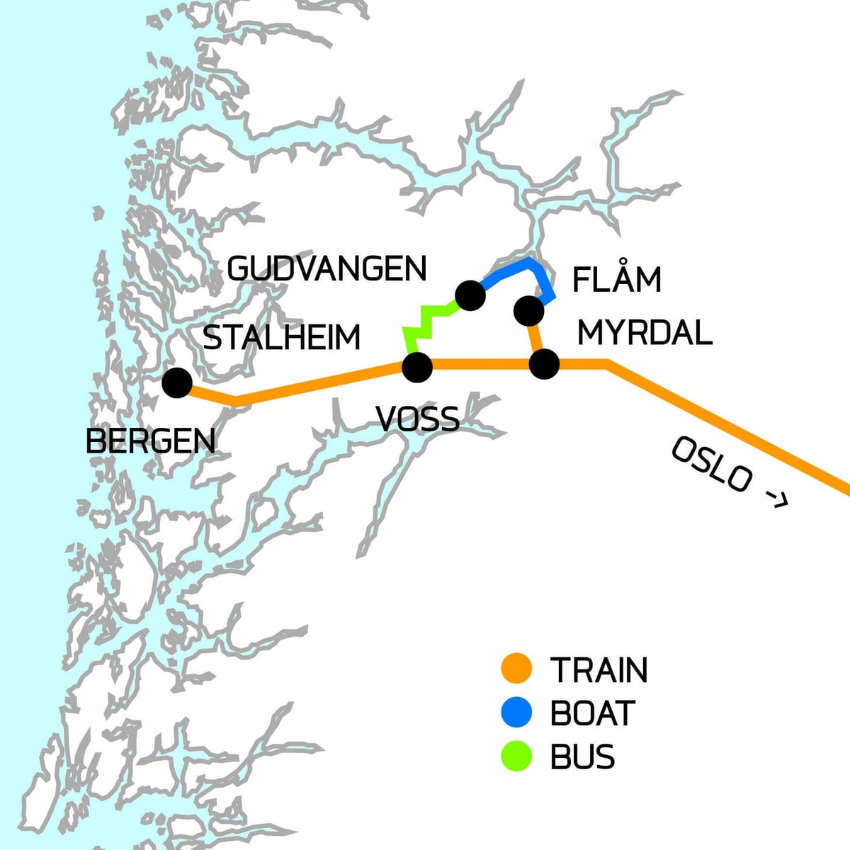 地図ノルウェーのこのように