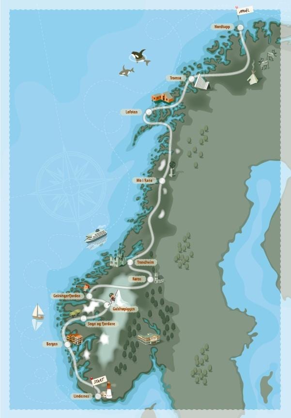 キャンプノルウェーの地図