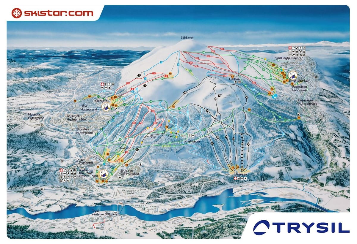 スキーノルウェーの地図