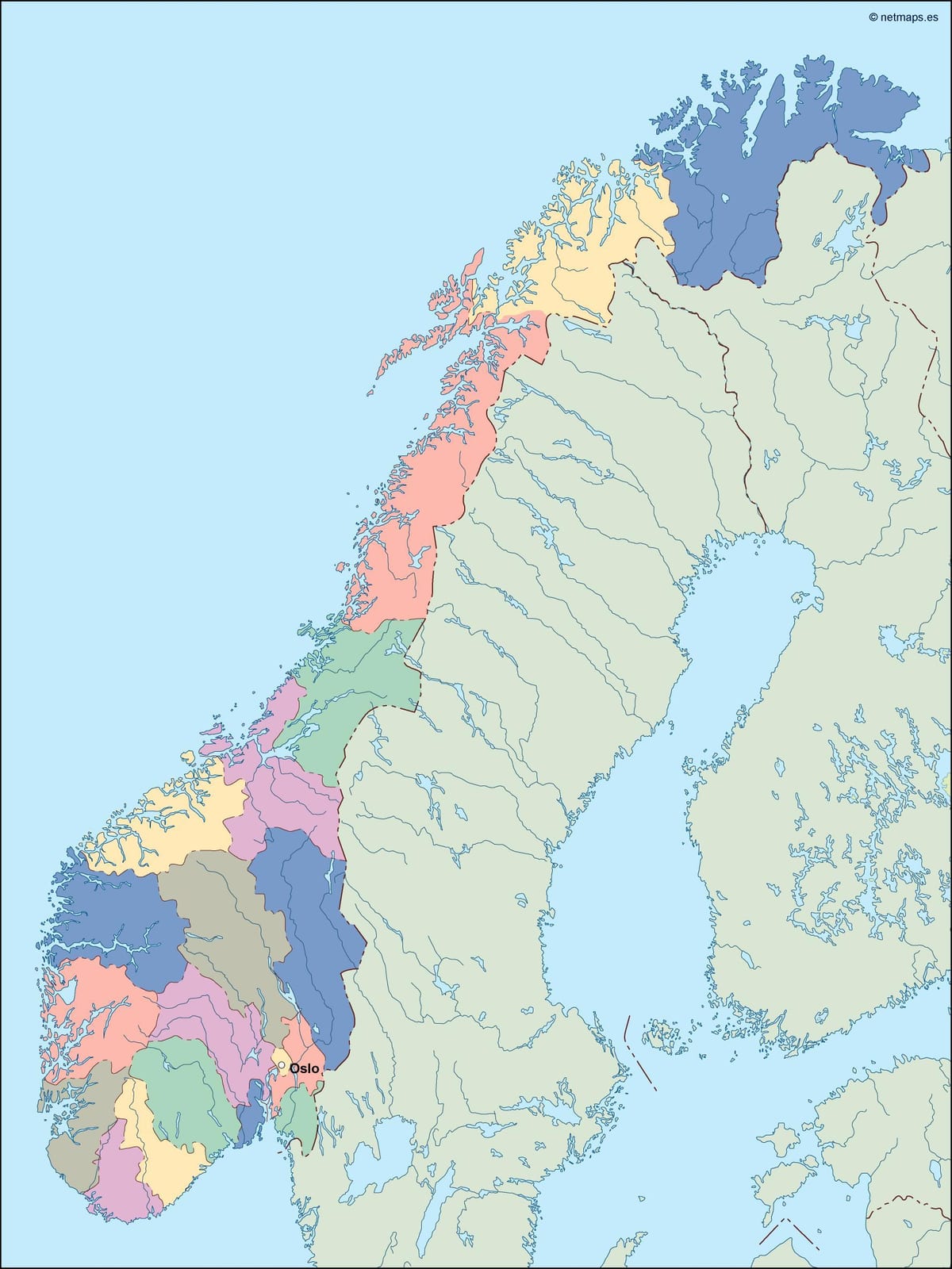地図ノルウェーのベクトル