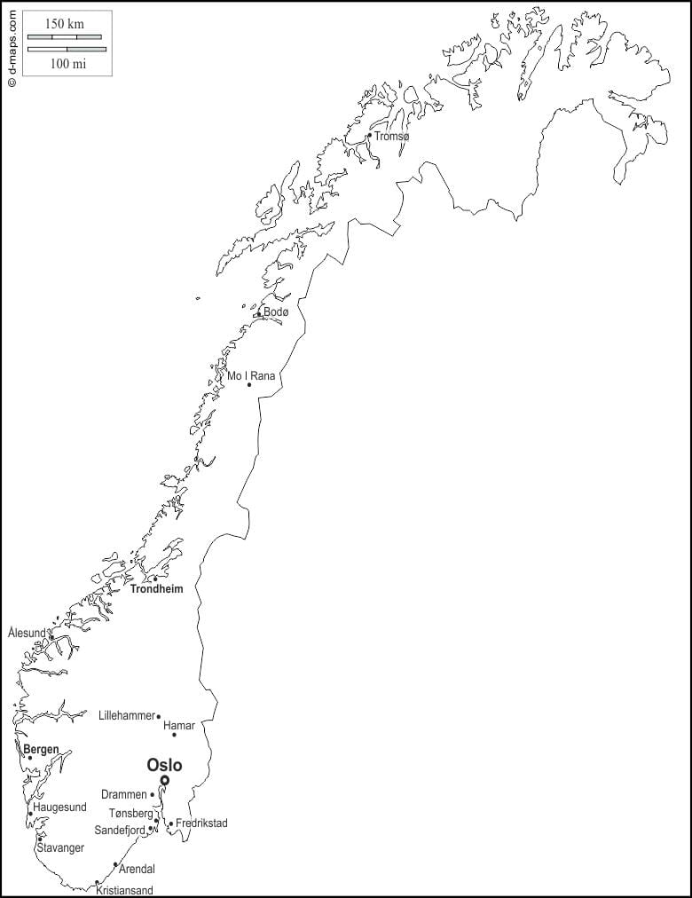 地図ノルウェーの概要