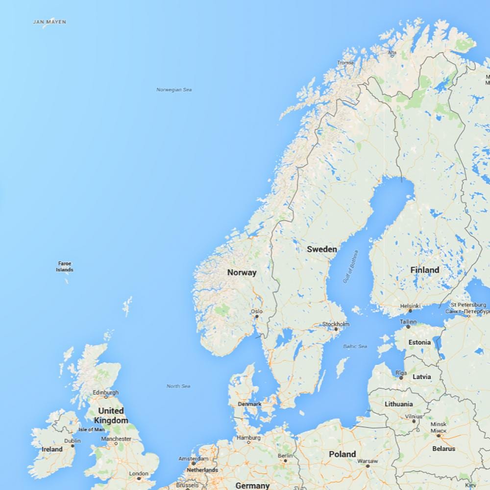 地図norgeノルウェー