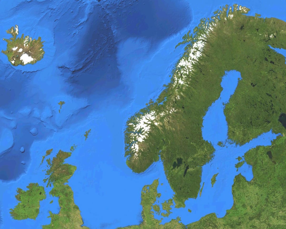 地図ノルウェーの衛星