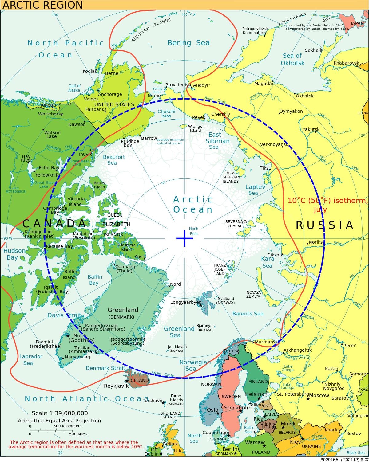 北ノルウェーの地図