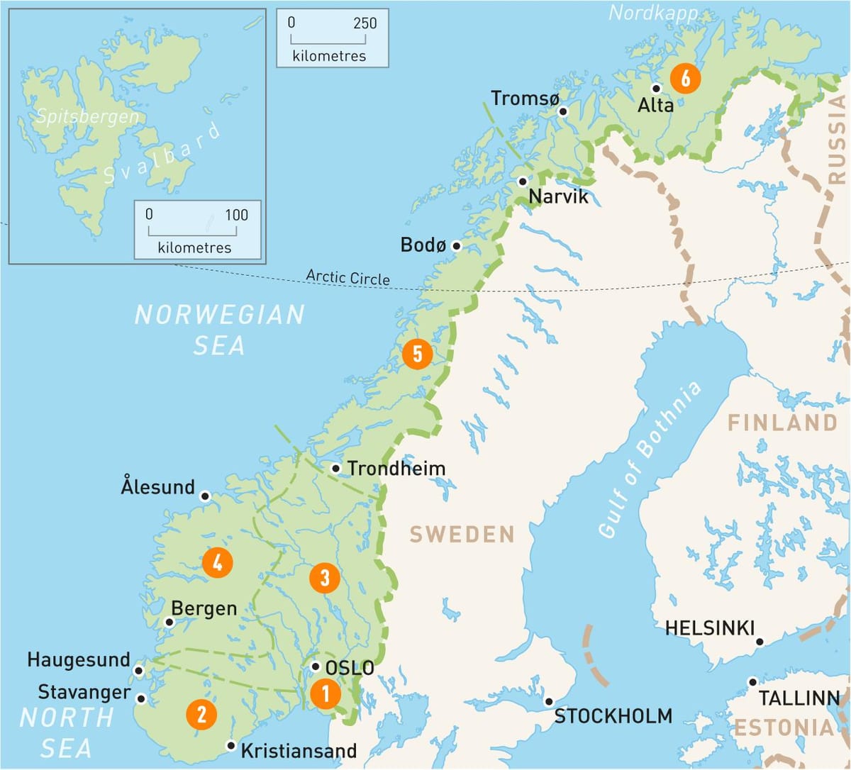 地図ノルウェー領域