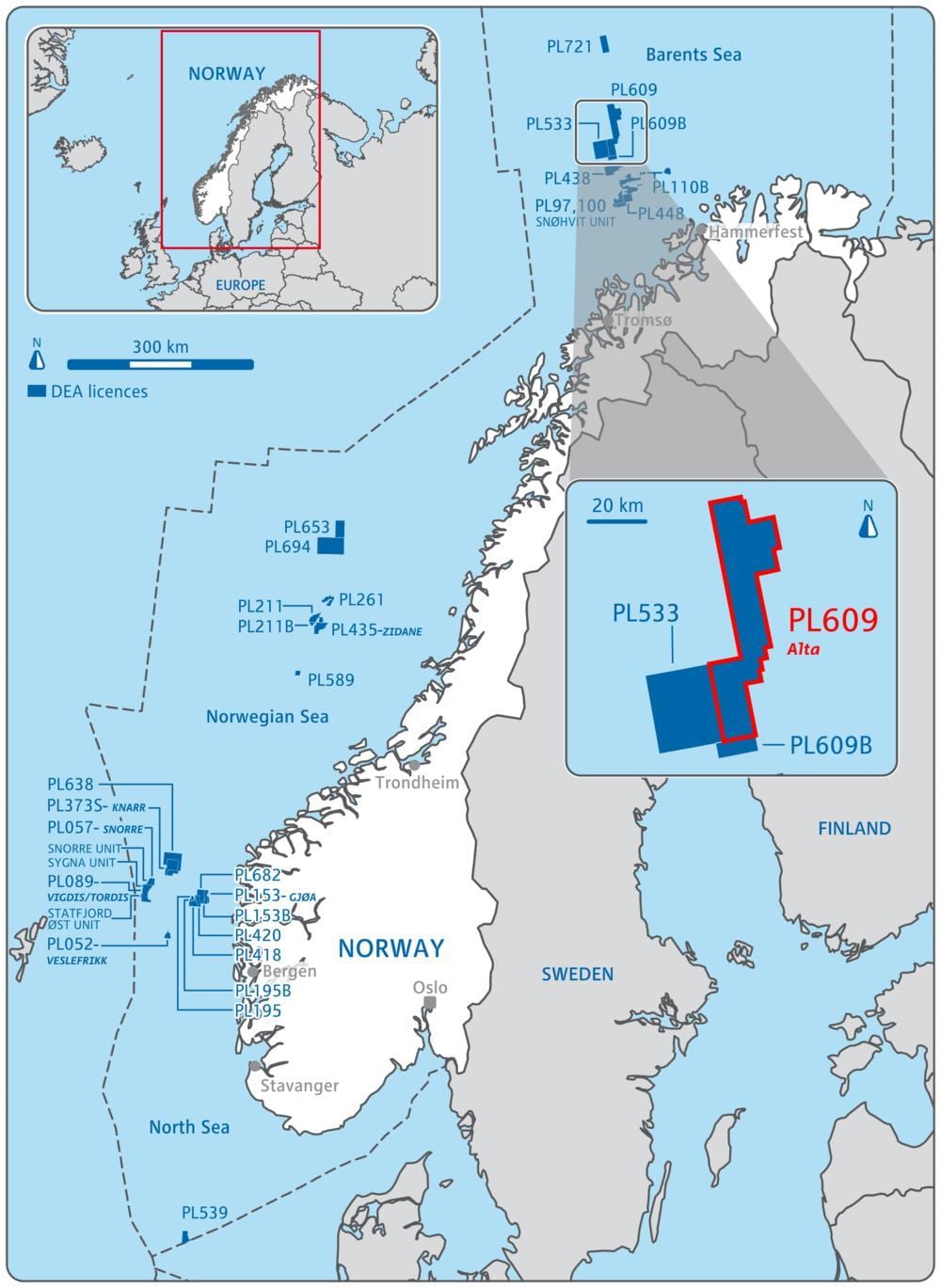 地図ノルウェー石油