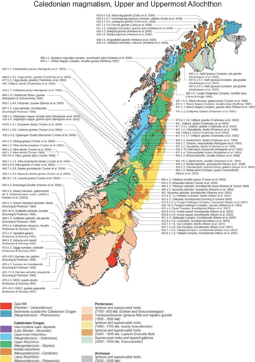 地図の地質ノルウェー