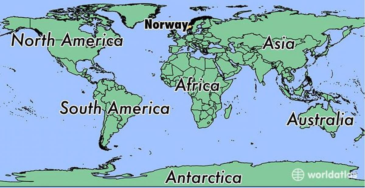 地図ノルウェーの場所が世界の 