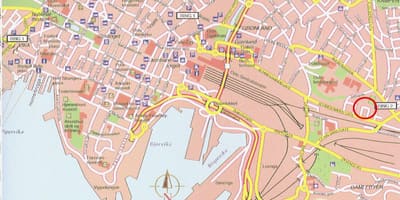 地図のオスロノルウェー中心部