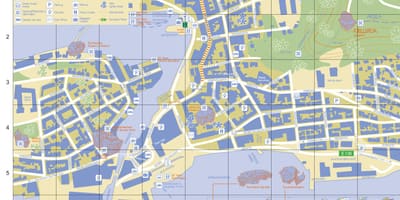オーレスンミュージアムノルウェー市内地図
