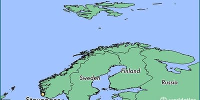 地図スタヴァンゲルローガランノルウェー