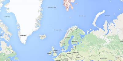 Spitsbergenノルウェーの地図