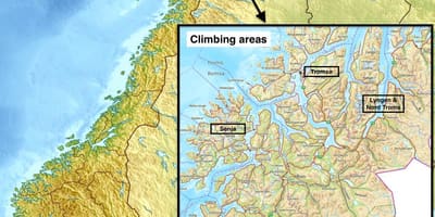 Tromsøノルウェーの地図