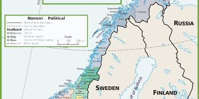 地図ノルウェーの政治 