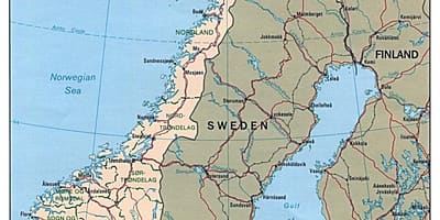 走行ノルウェーの地図