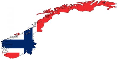 ノルウェーフラグの地図