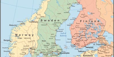 地図ノルウェーの国
