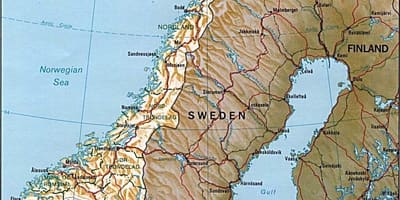 地図ノルウェー山
