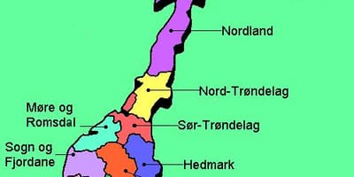 地図ノルウェー政府観光路線 