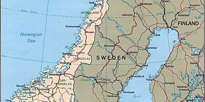 地図ノルウェーの緯度