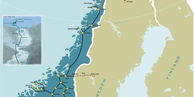 ノルウェーレールの地図