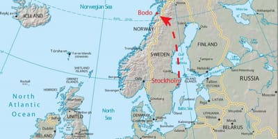 地図のボドノルウェー