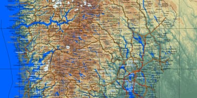詳しい地図は南ノルウェー