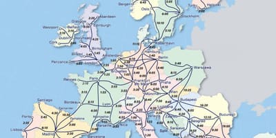 地図eurailノルウェー