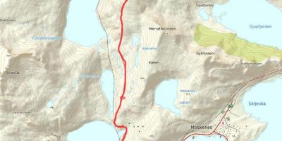 ノルウェーフィヨルド地図-地図のを示すノルウェーフィヨルド(北欧の