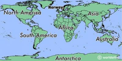 地図ノルウェーの場所が世界の 