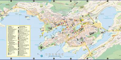 ベルゲンノルウェー市内地図