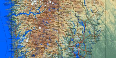ノルウェーフィヨルド地図-地図のを示すノルウェーフィヨルド(北欧の