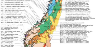 ノルウェーフィヨルド地図-地図のを示すノルウェーフィヨルド(北欧の