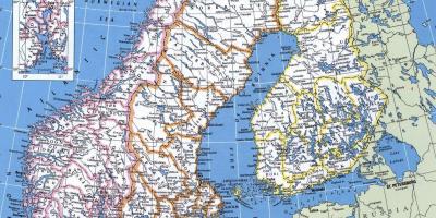 地図の詳細なノルウェー